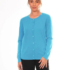 BRIDGE & LORD BUTTON CARDIGAN FROSTED BLUE