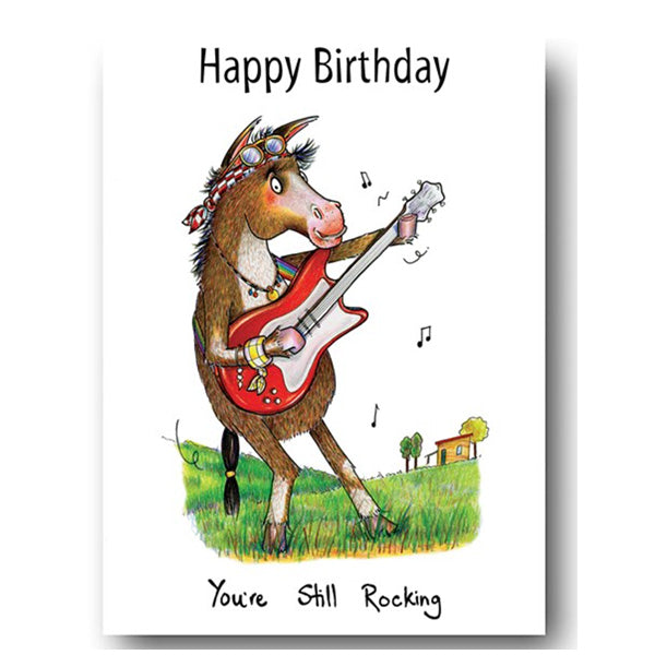 Happy Birthday Still Rocking Greeting Card