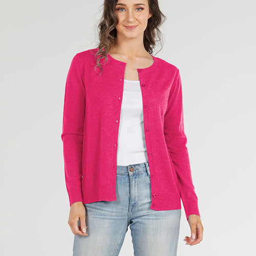 Bridge & Lord Button Cardigan Lipstick