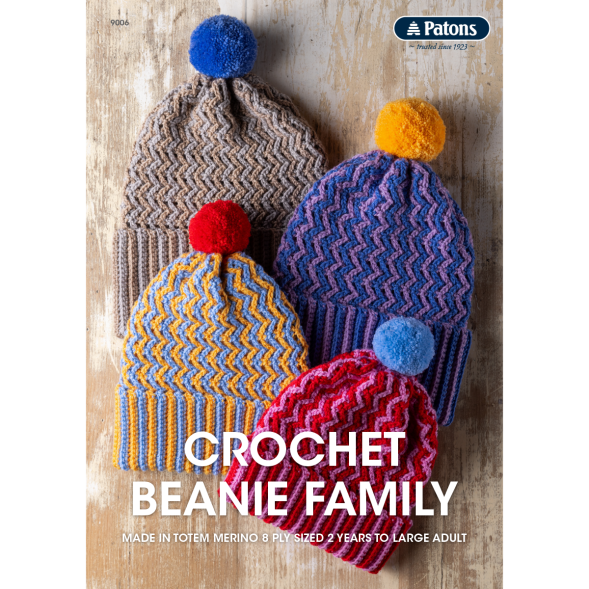 Patons Crochet Beanie Family