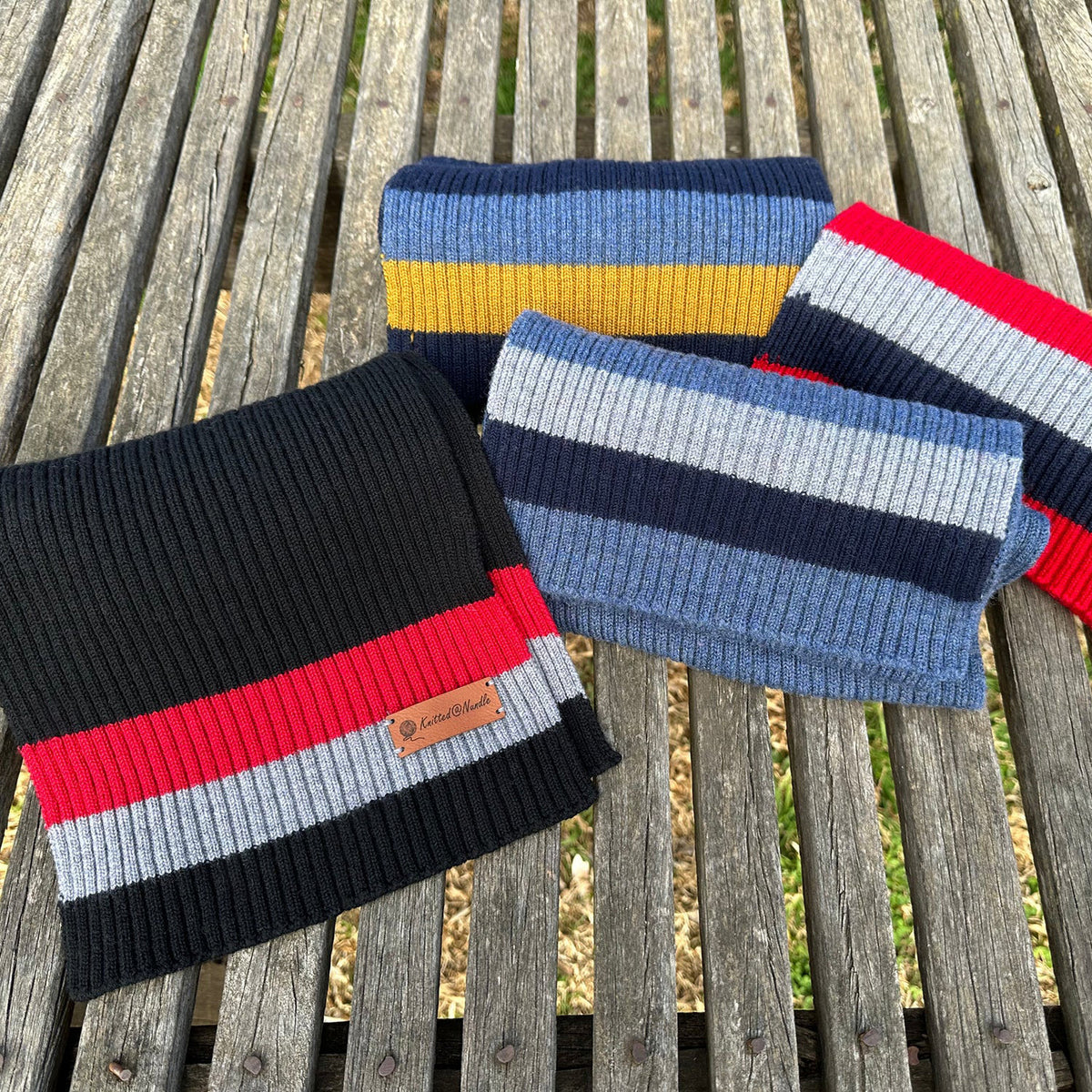 Knitted@Nundle Ribbed Scarf