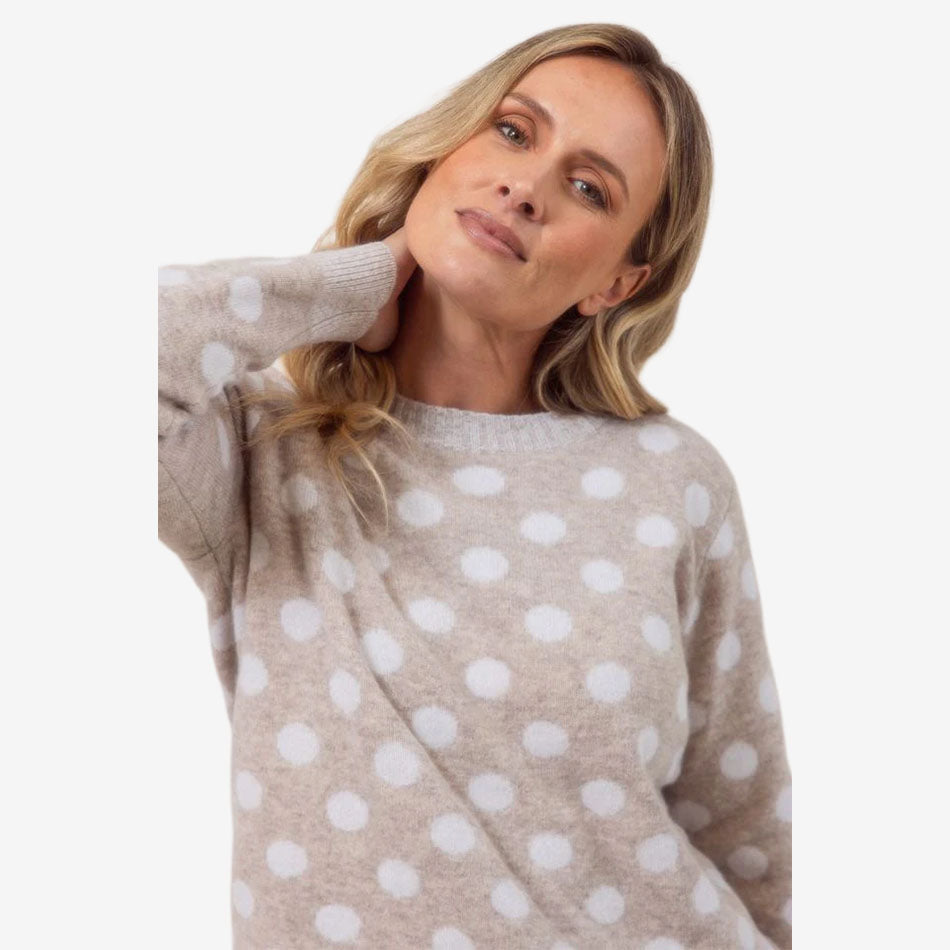 See Saw Crew Neck Spot Sweater