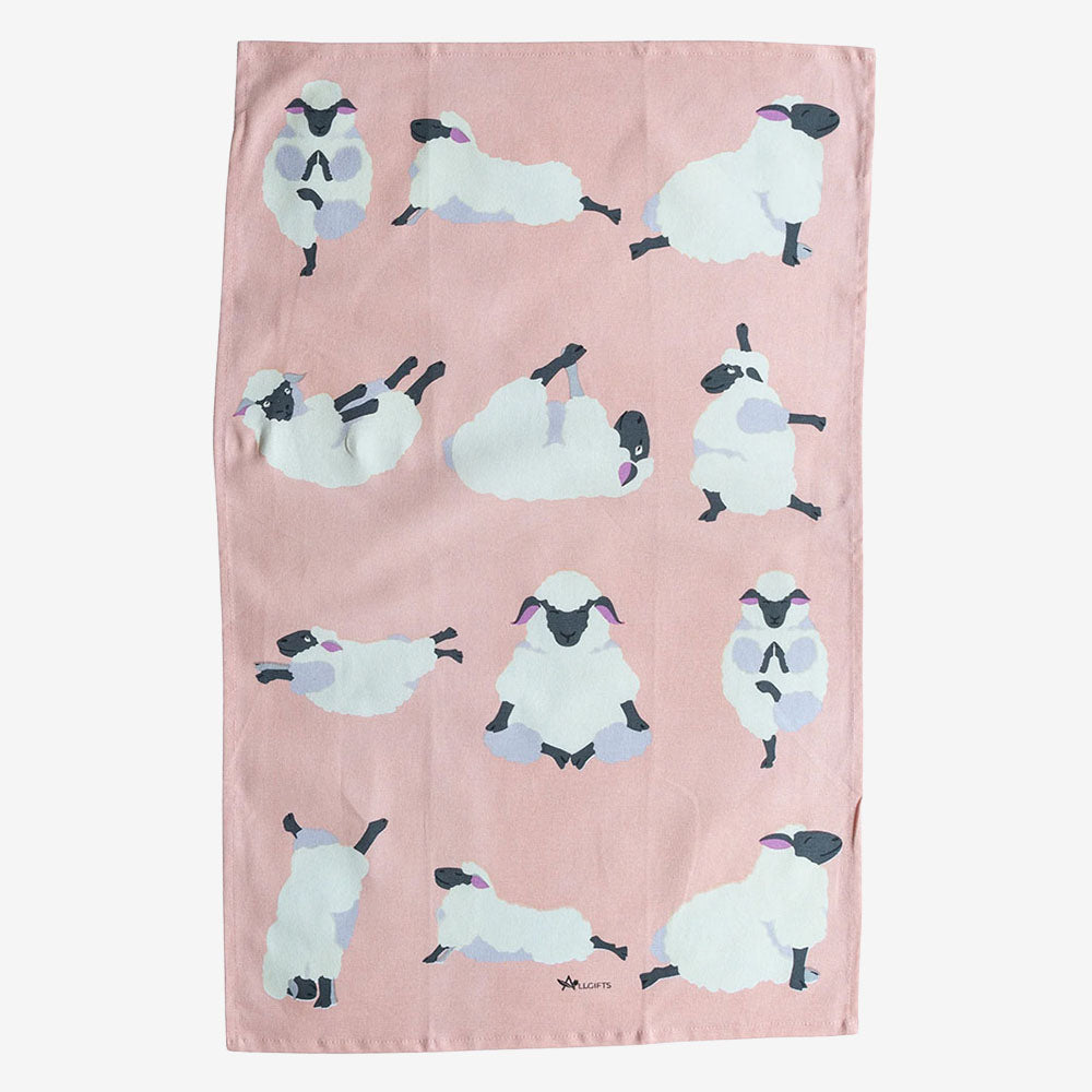 Tea Towel - Yoga Sheep
