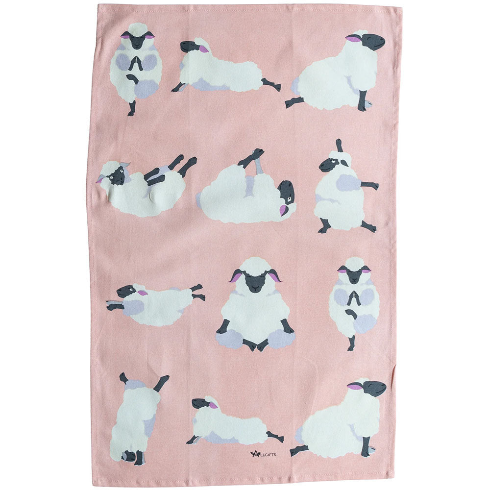 Tea Towel - Yoga Sheep