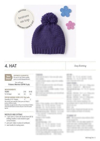 Patons Vintage Girls Book 8023