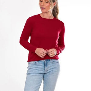 Bridge & Lord Wool/Cashmere Crew wine