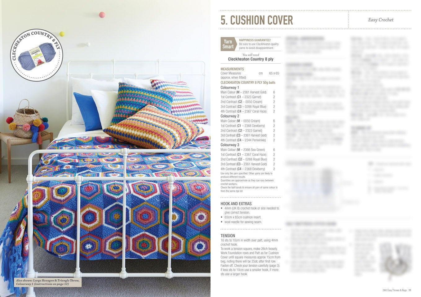 Patons Cosy Throws & Rugs BK360