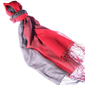 Sheer Bliss 3 Way Scarf - Red & Brown