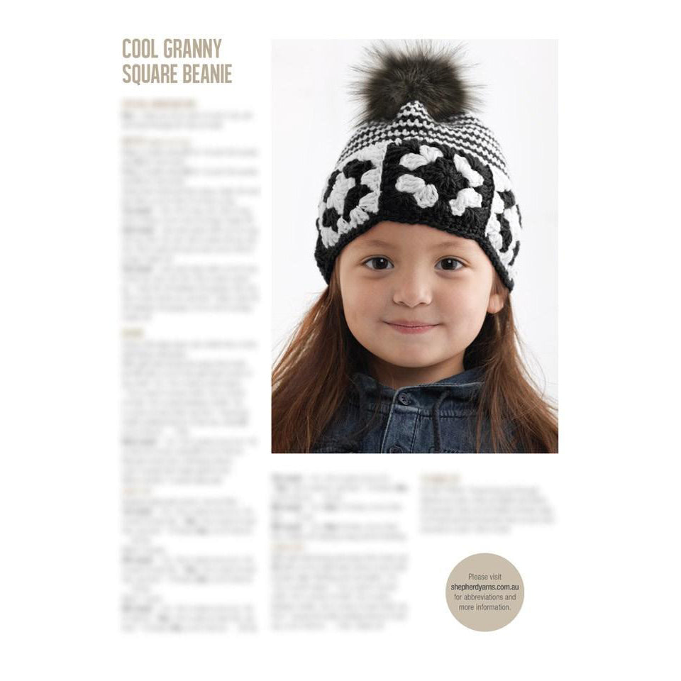 Cool kids beanie pattern with bonus pom pom