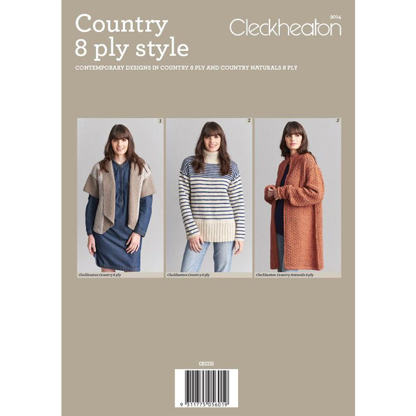Cleckheaton Country 8 ply Style Book 3014