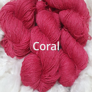 Coral - Nundle Alpaca Merino Silk 4 ply Yarn