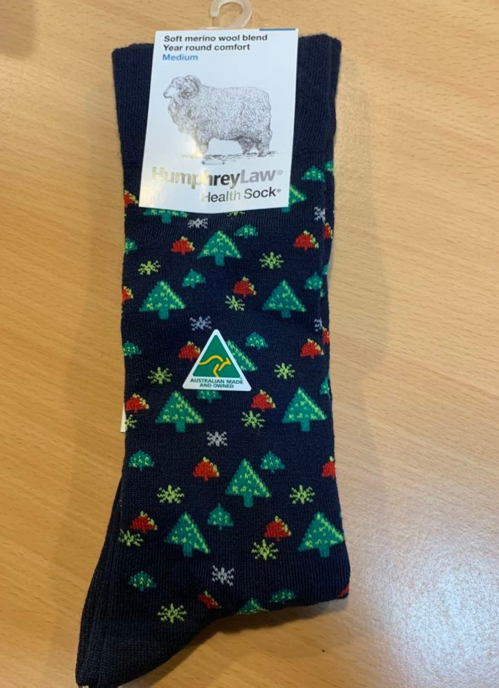 Humphrey Law  Wool Blend Health Sock Xmas