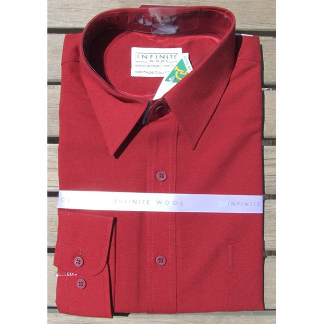 Infinite Wool Long Short Shirt - Shiraz