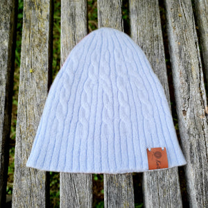 Knitted@Nundle Baby Cable Beanie blue
