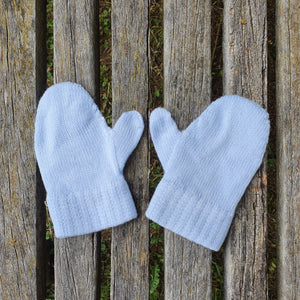 Knitted@Nundle Baby Mittens Blue