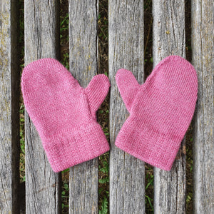 Knitted@Nundle Baby Mittens watermelon