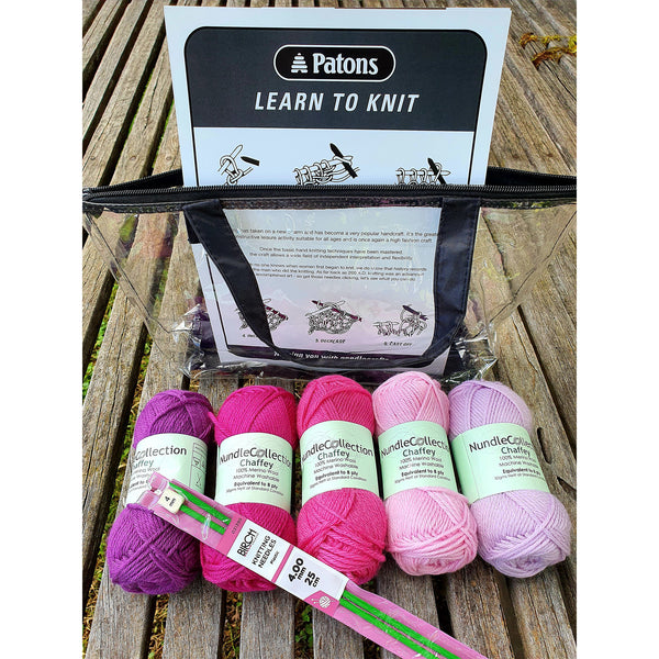 Nundle Woollen Mill Learn to Knit Kit Lolly