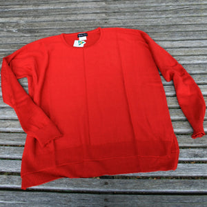Milano Light Weight Oversized Pullover red