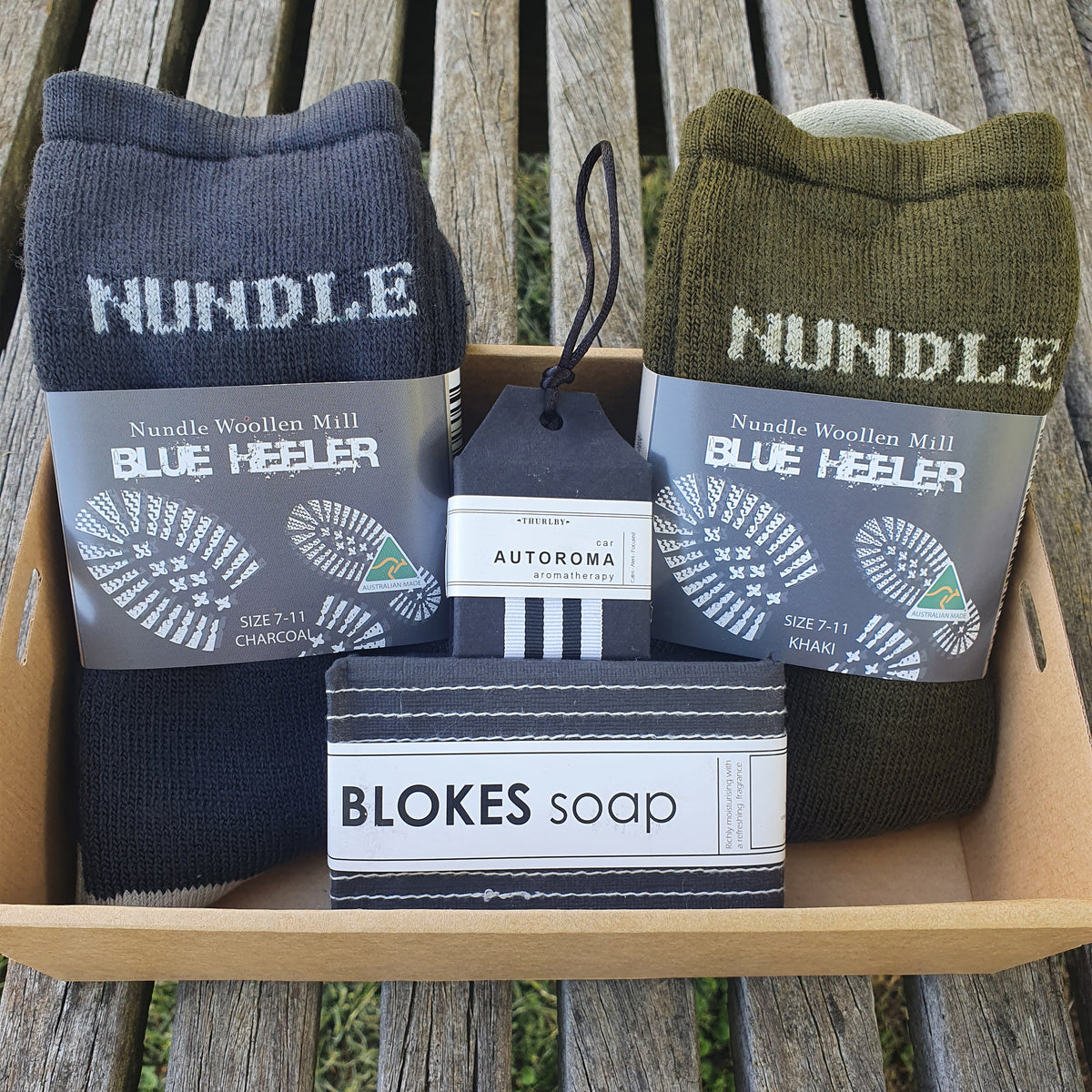 Nundle Woollen Mill Blokes Gift Pack - Sock Size 11-14