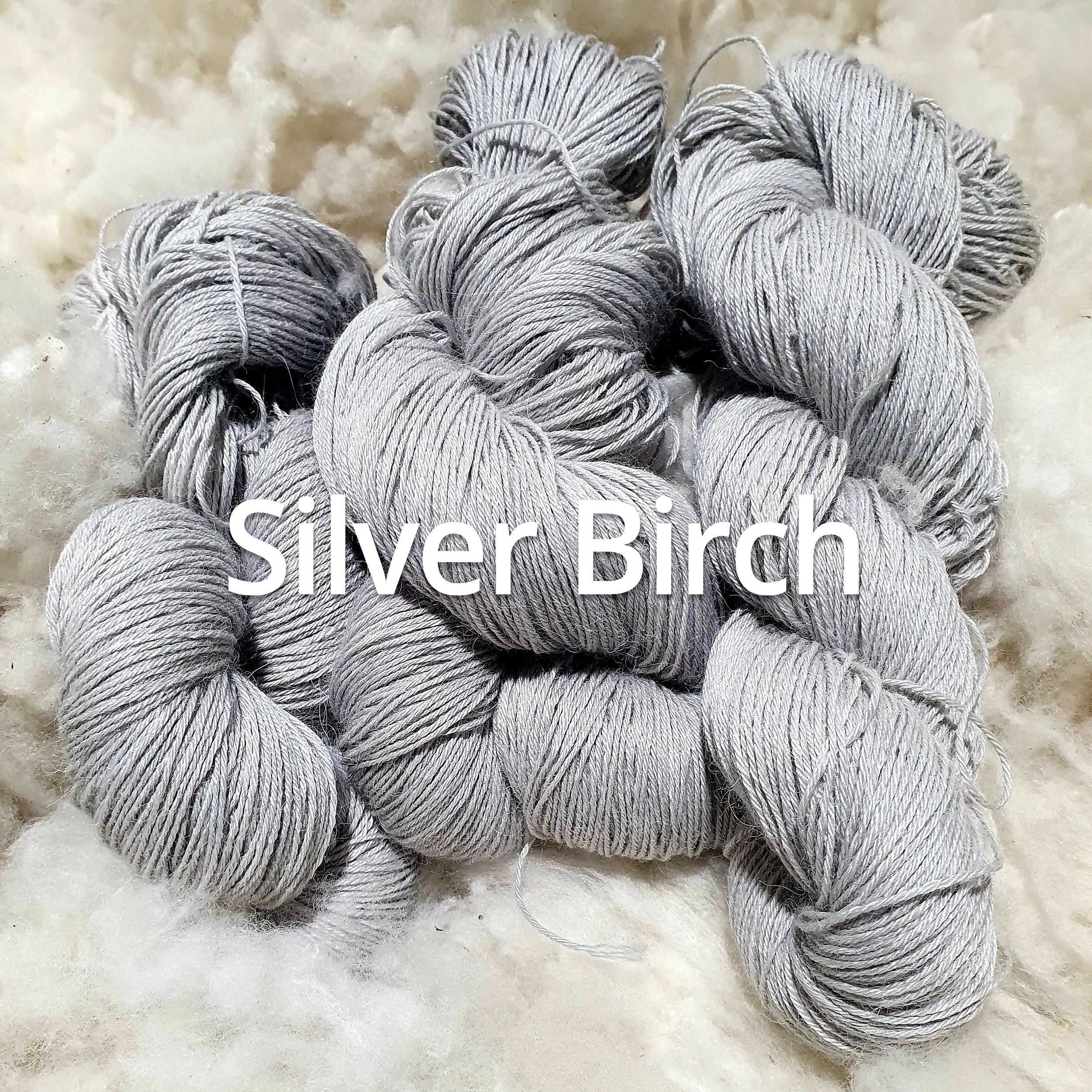 Silver Birch - Nundle Alpaca Merino Silk 4 ply Yarn