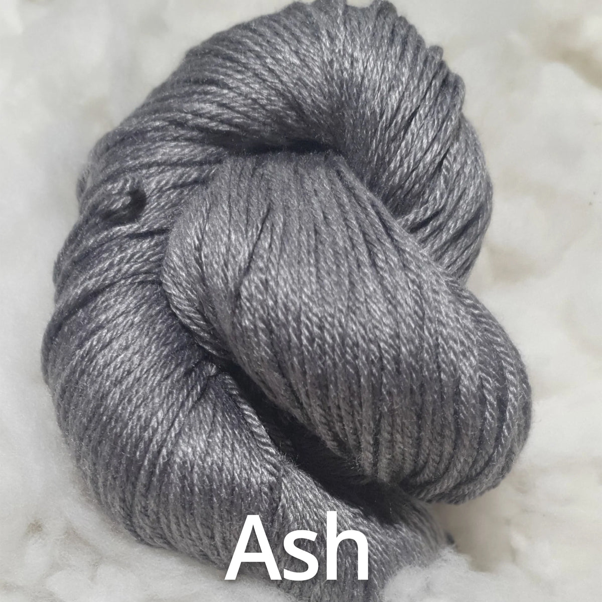 Nundle Merino Bamboo 8 ply Yarn Ash