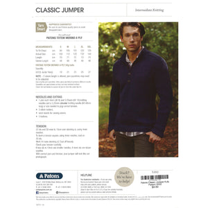 Patons Classic Jumper 8 ply Pattern 0032