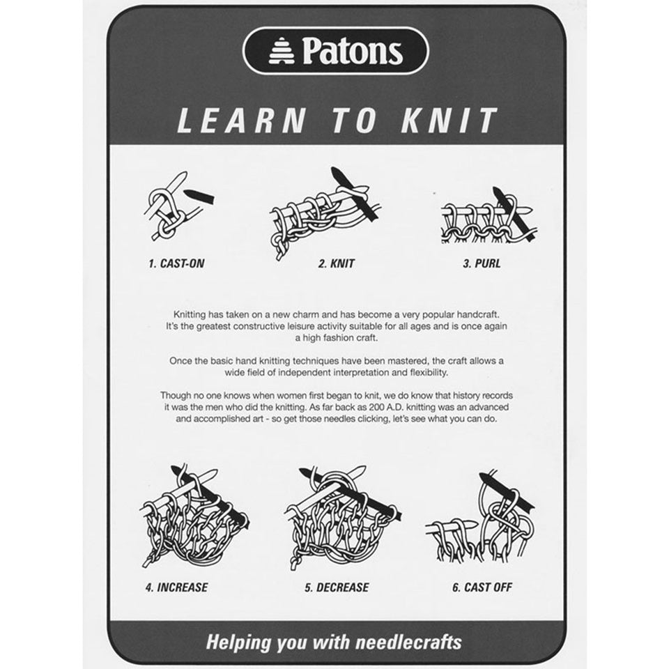 Patons Learn to Knit Leaf