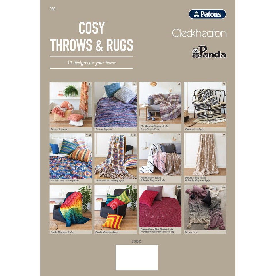 Patons Cosy Throws & Rugs BK360