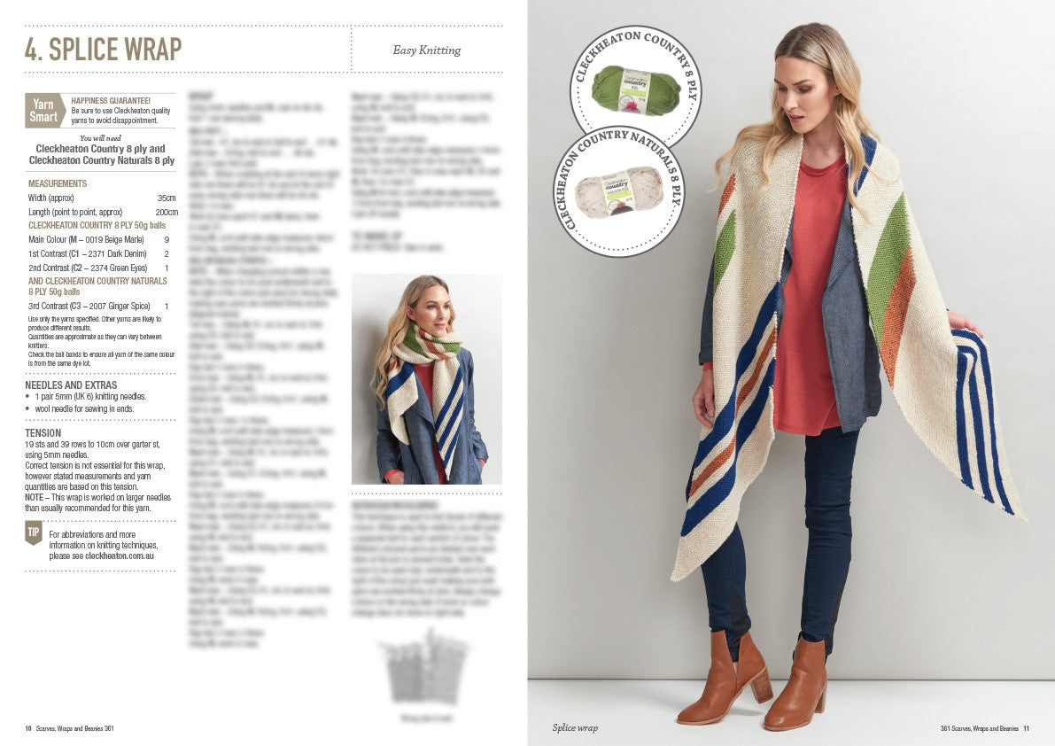 Patons Scarves, Wraps & Beanies Book 361