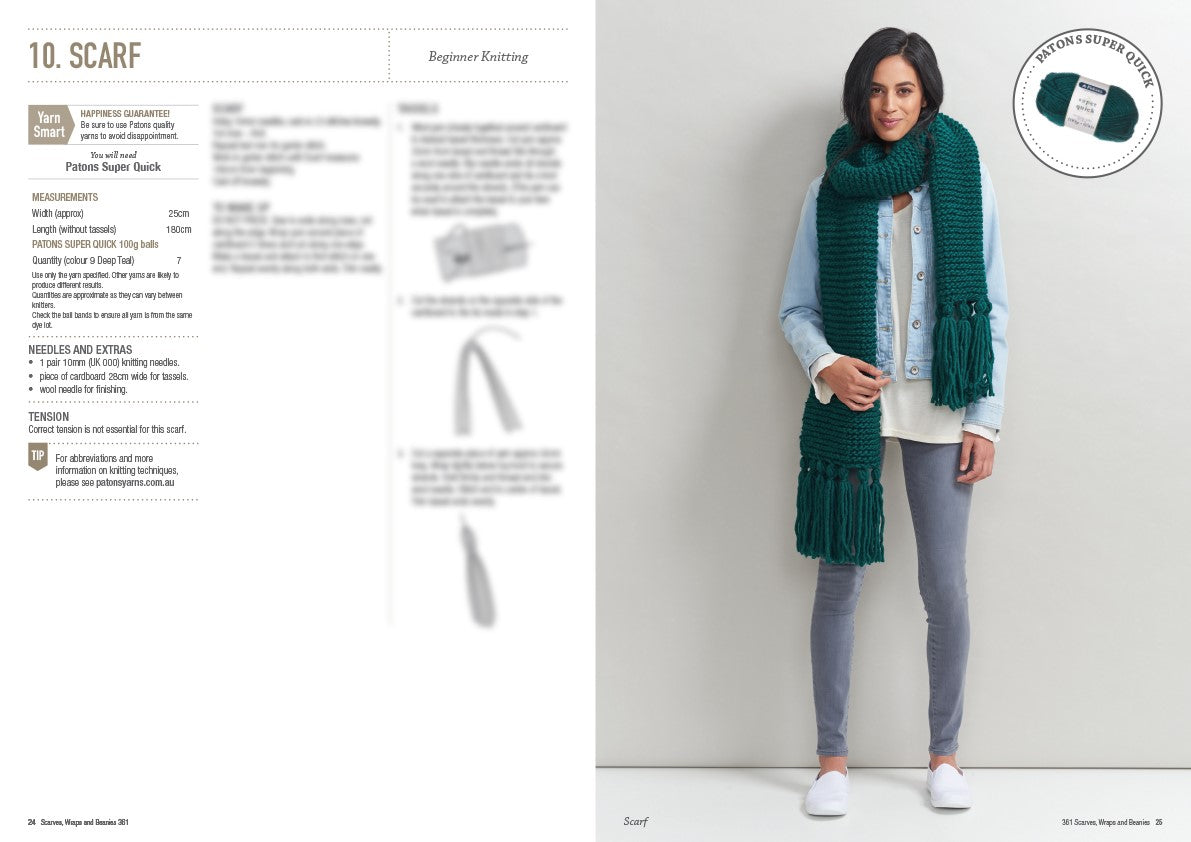 Patons Scarves, Wraps & Beanies Book 361