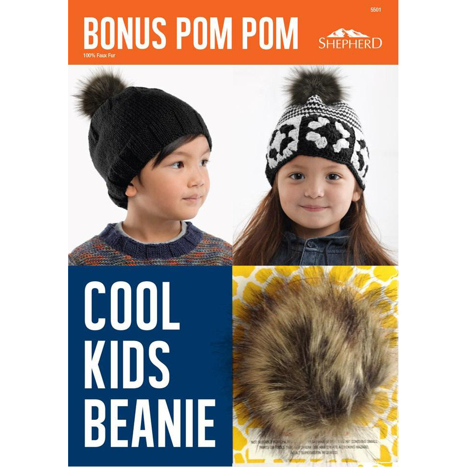 Cool kids beanie pattern with bonus pom pom
