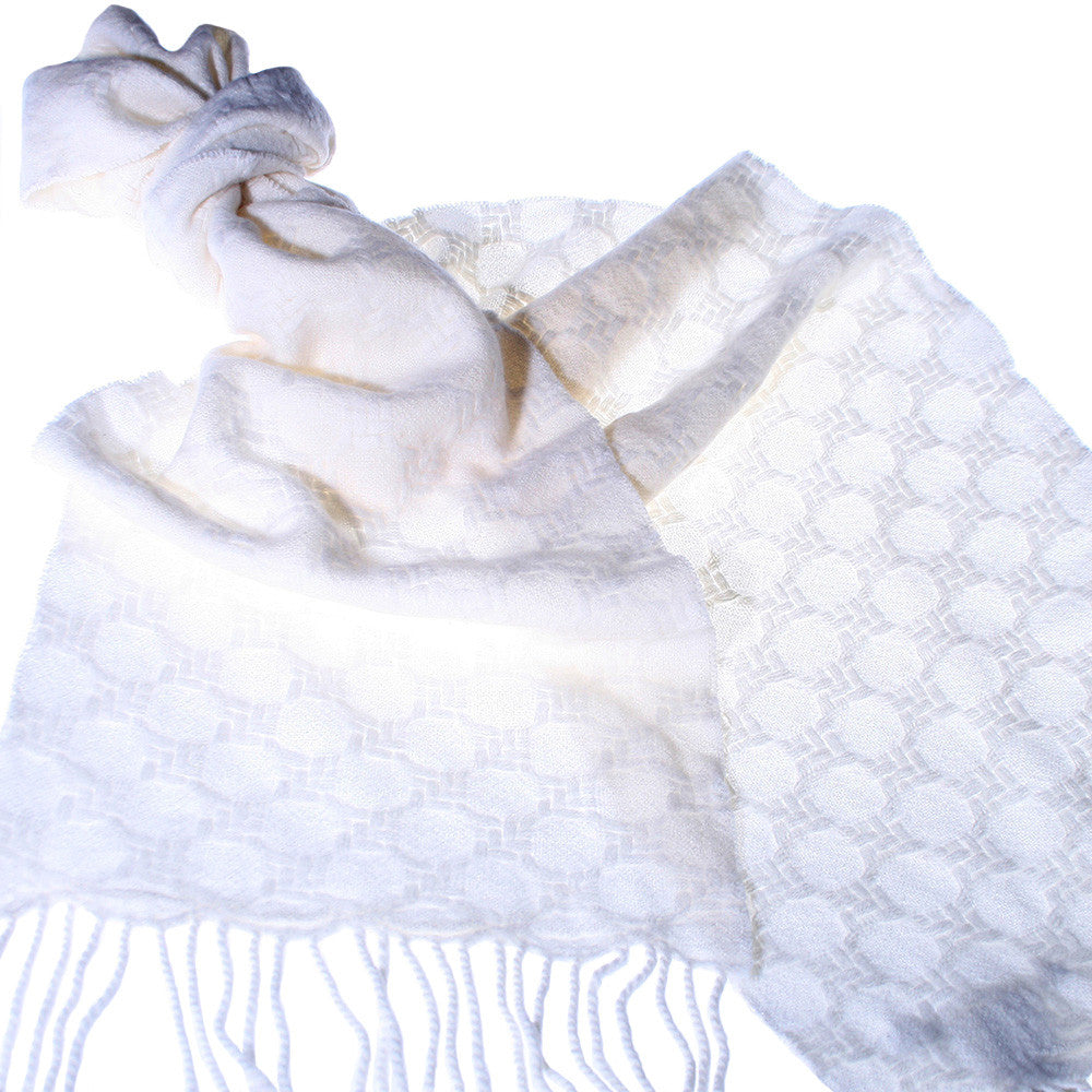 Sheer Bliss Solid Weave Scarf - Winter White