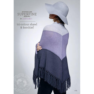 Cleckheaton Tri-colour shawl & kerchief
