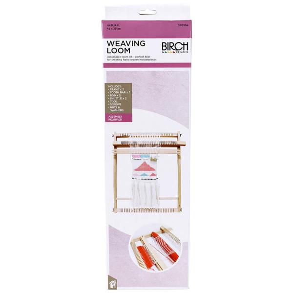 Birch Adjustable Weaving Loom 45x35cm