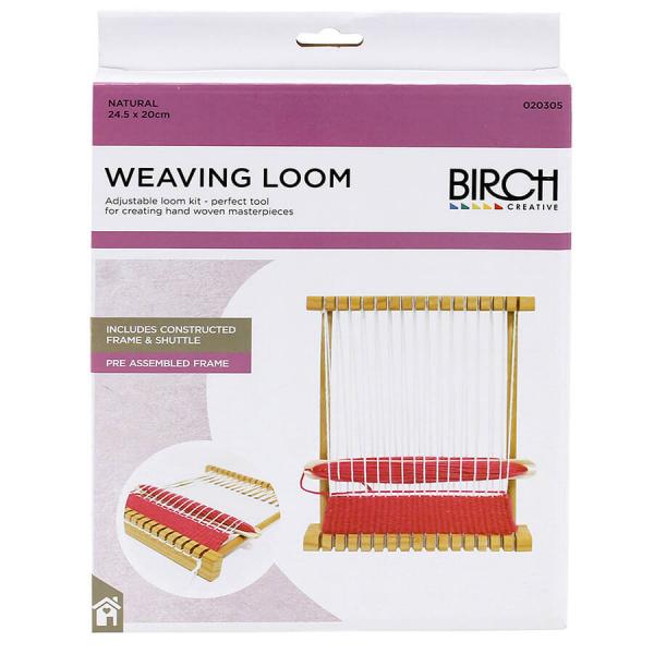 Birch Adjustable Weaving Loom 24.5x20cm
