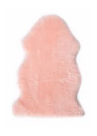 cozy mate sheepskin rug pink