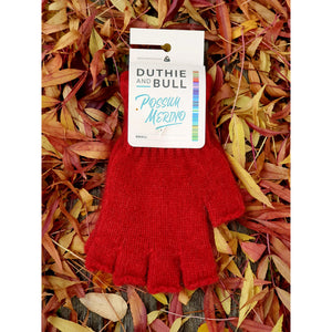 Duthie & Bull Luxury Blend Fingerless Gloves berry