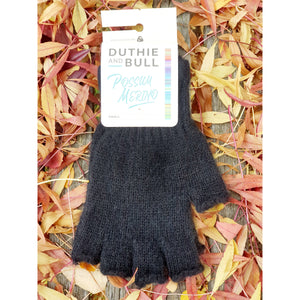 Duthie & Bull Luxury Blend Fingerless Gloves black