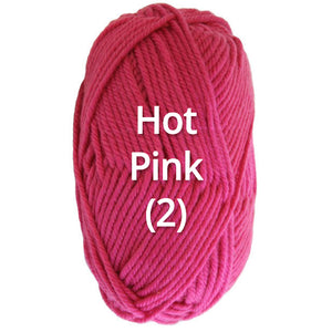 Hot Pink (2) - Nundle Collection 8 Ply Feltable Yarn