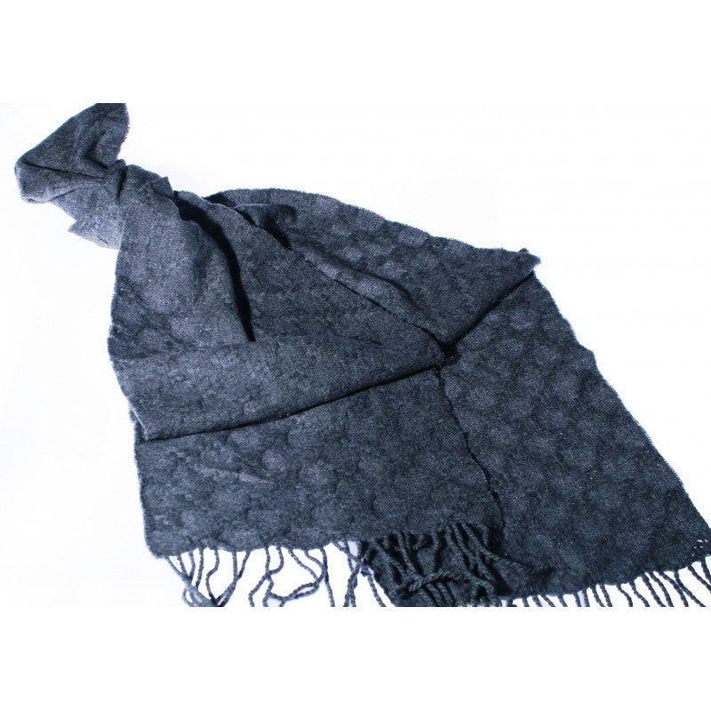 Sheer Bliss Solid Weave Scarf - Charcoal