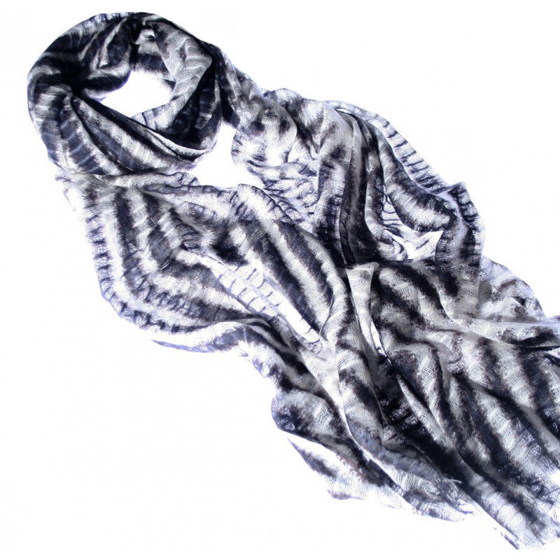 Sheer Bliss Ultra Fine Scarf - Black Brown
